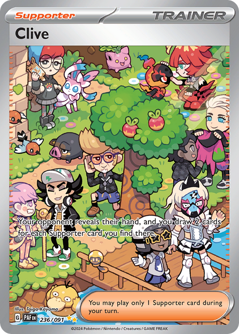 Clive 236 Paldean Fates Pokémon card