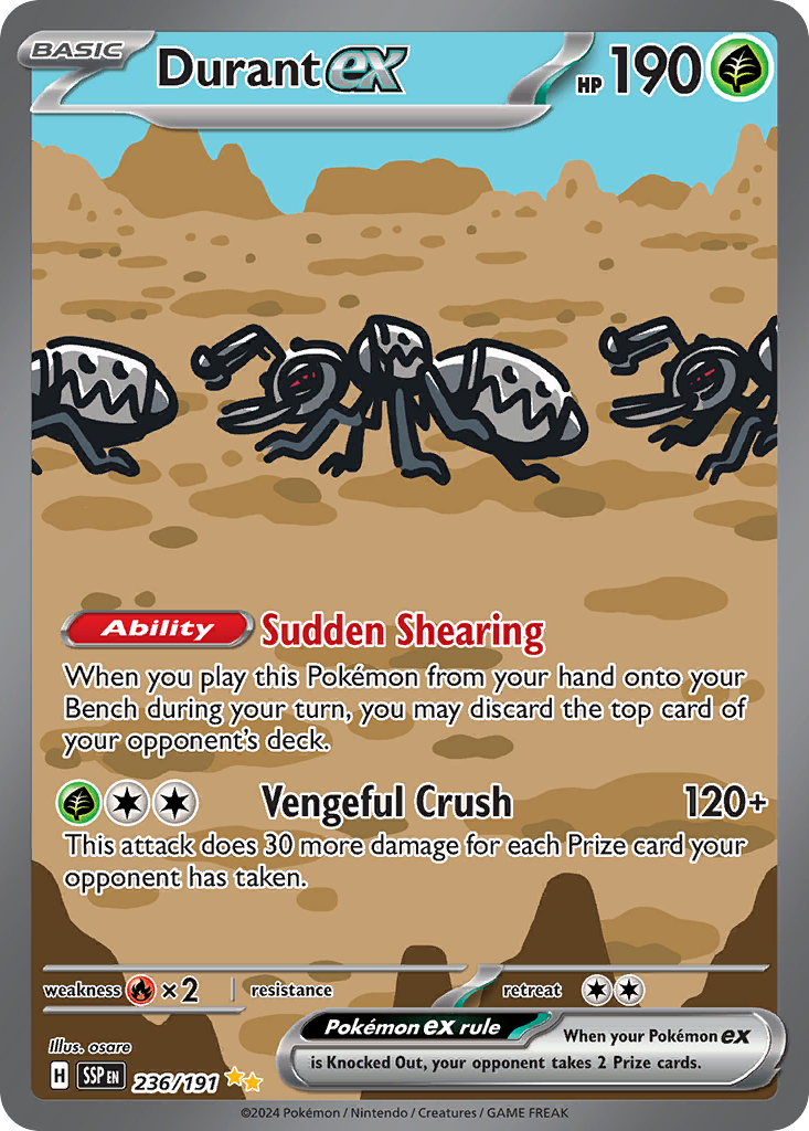 Durant ex 236 Surging Sparks Pokémon card