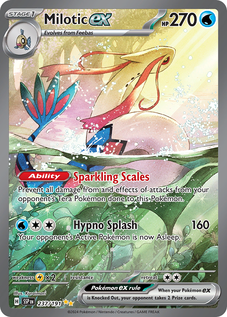 Milotic ex 237 Surging Sparks Pokémon card