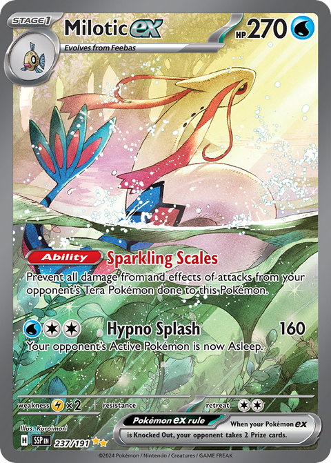 Milotic ex 237 Surging Sparks Pokémon card