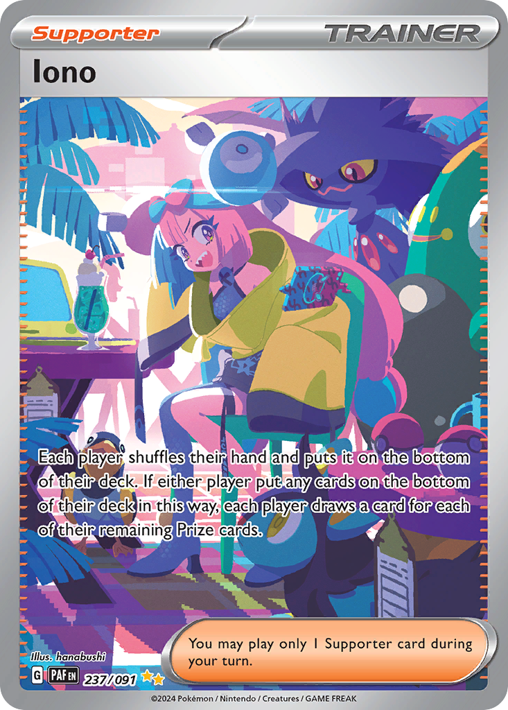Iono 237 Paldean Fates Pokémon card