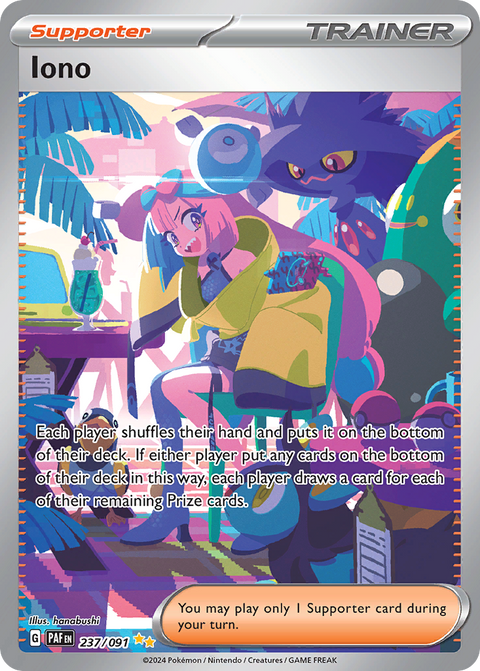Iono 237 Paldean Fates Pokémon card