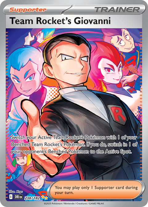 Team Rocket's Giovanni 238 Destined Rivals Pokémon card