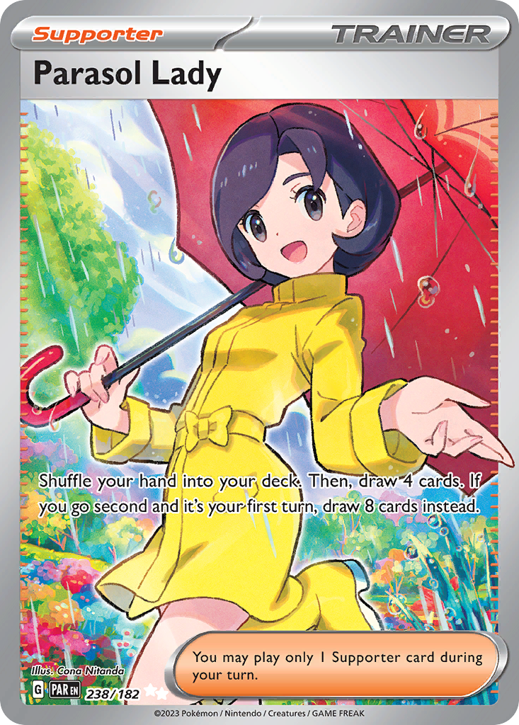 Parasol Lady 238 Paradox Rift Pokémon card