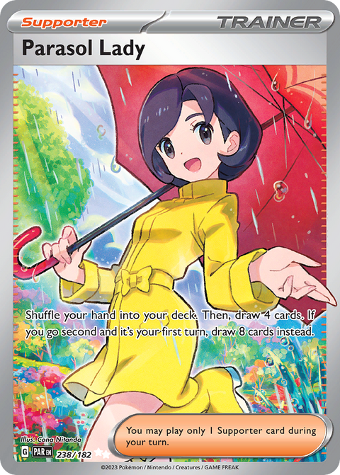 Parasol Lady 238 Paradox Rift Pokémon card