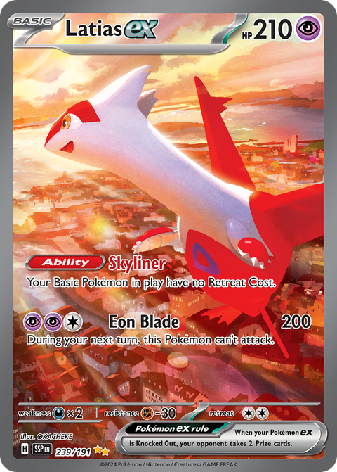 Latias ex 239 Surging Sparks Pokémon card