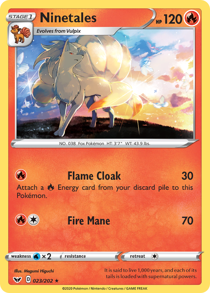 Ninetales 23 Sword & Shield Pokémon card