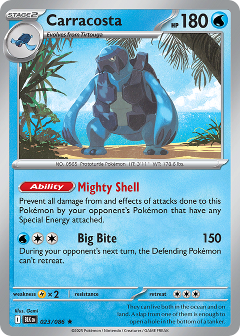 Carracosta 23 Black Bolt Pokémon card
