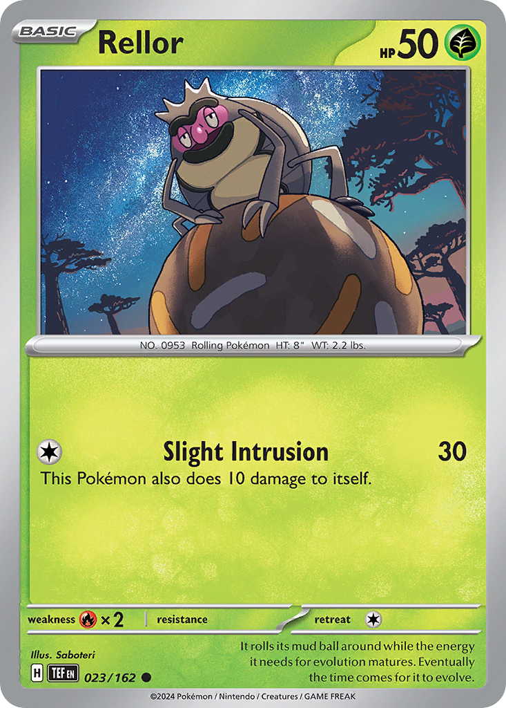 Rellor 23 Temporal Forces Pokémon card