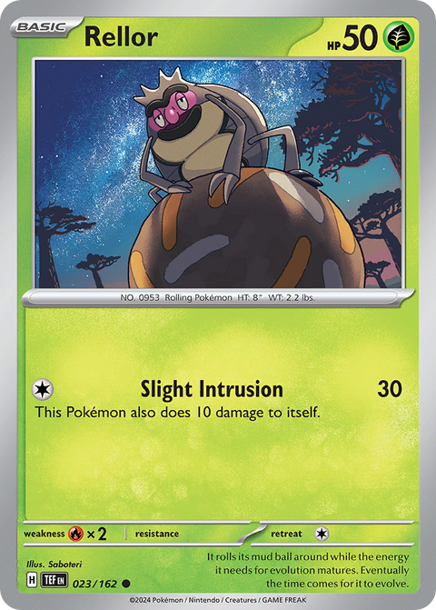 Rellor 23 Temporal Forces Pokémon card