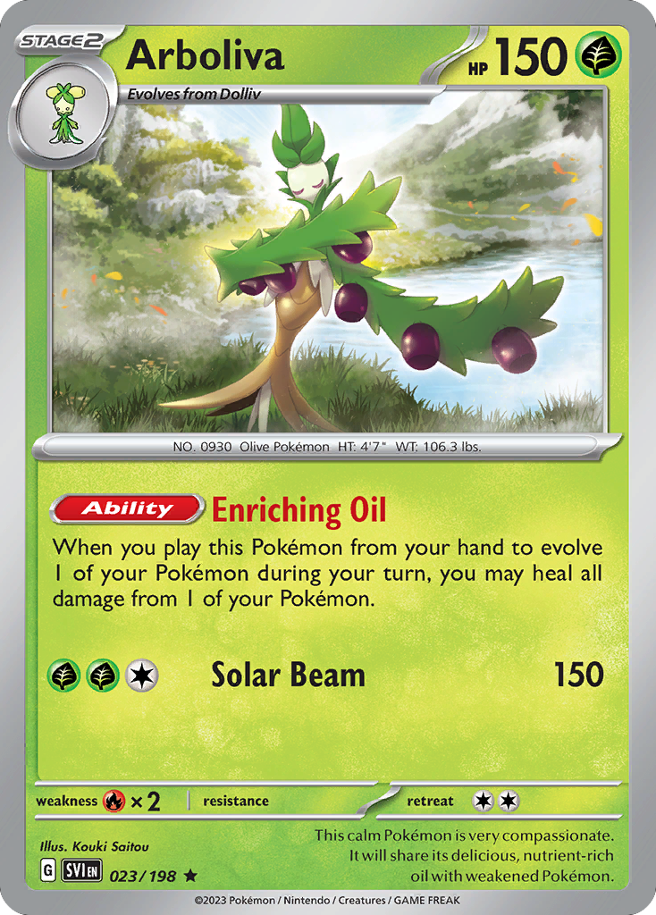 Arboliva 23 Scarlet & Violet Pokémon card