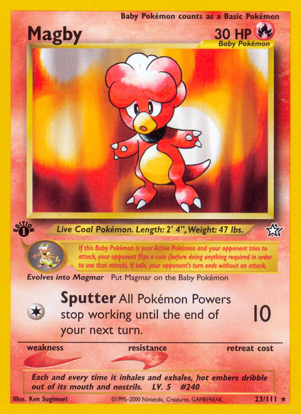 Magby 23 Neo Genesis Pokémon card
