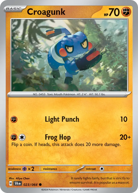 Croagunk 23 Shrouded Fable Pokémon card