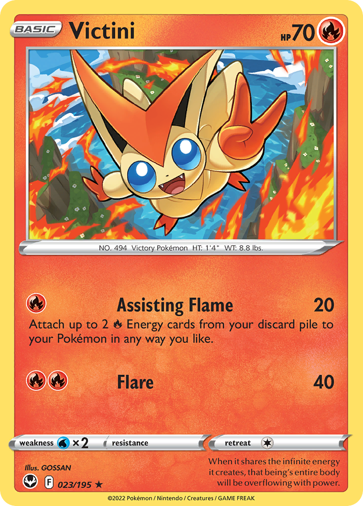 Victini 23 Silver Tempest Pokémon card