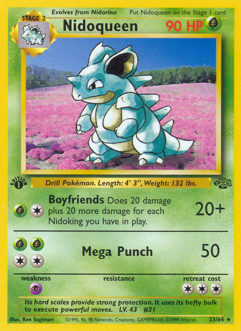 Nidoqueen 23 Jungle Pokémon card