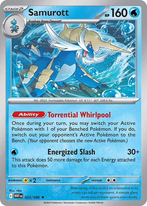 Samurott 23 White Flare Pokémon card