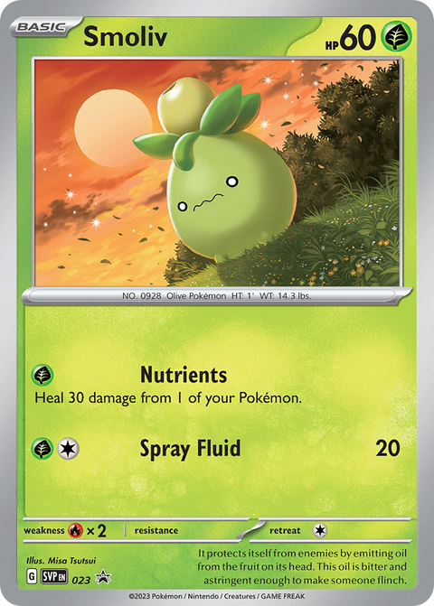 Smoliv 23 Scarlet & Violet Black Star Promos Pokémon card