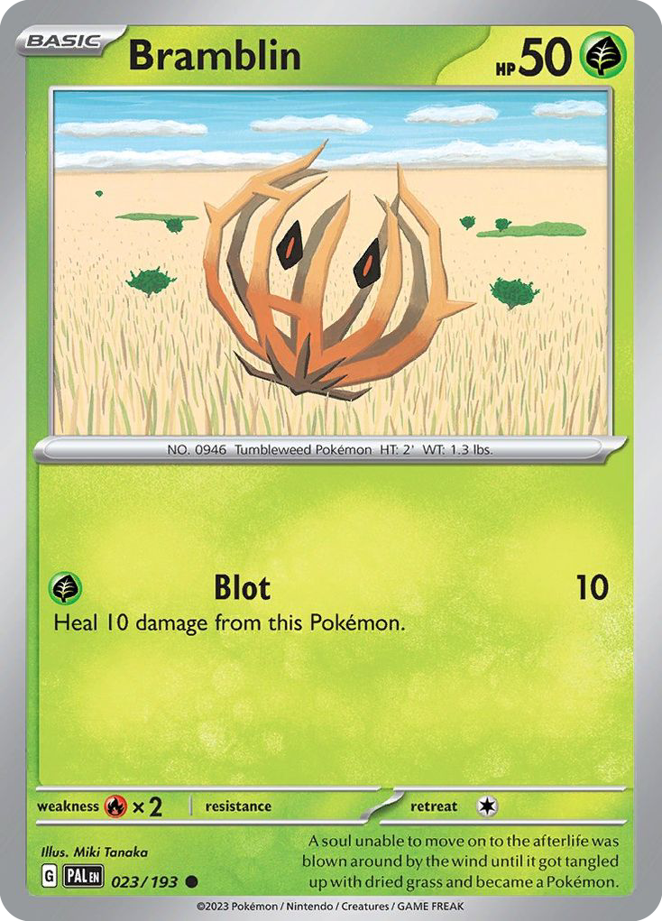 Bramblin 23 Paldea Evolved Pokémon card