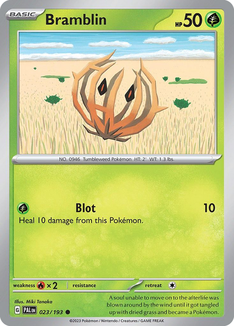 Bramblin 23 Paldea Evolved Pokémon card