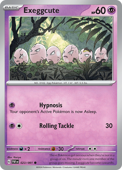Exeggcute 23 Paldean Fates Pokémon card