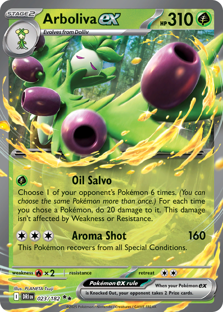Arboliva ex 23 Destined Rivals Pokémon card