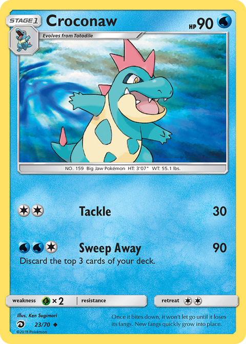 Croconaw 23 Dragon Majesty Pokémon card