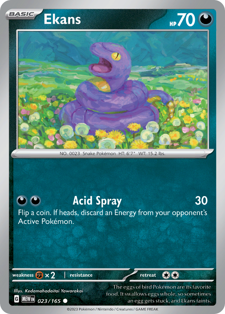 Ekans 23 151 Pokémon card