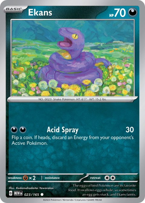 Ekans 23 151 Pokémon card