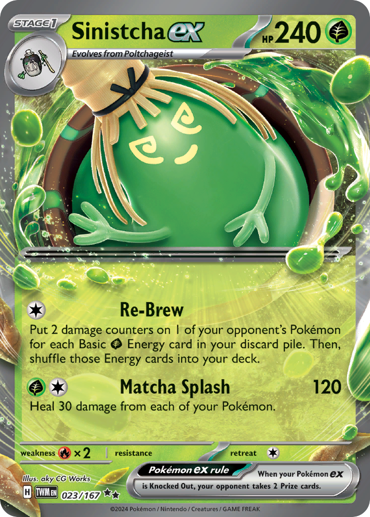 Sinistcha ex 23 Twilight Masquerade Pokémon card