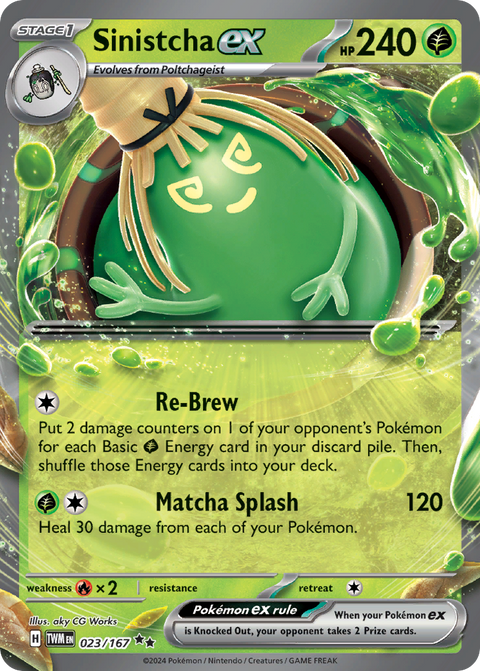 Sinistcha ex 23 Twilight Masquerade Pokémon card