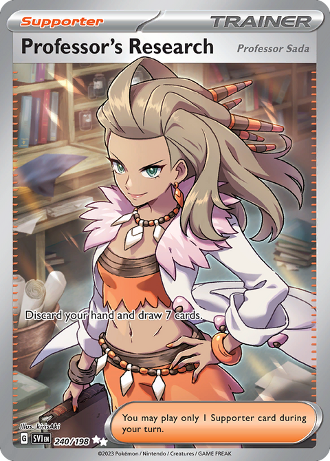 Professor's Research (Professor Sada) 240 Scarlet & Violet Pokémon card
