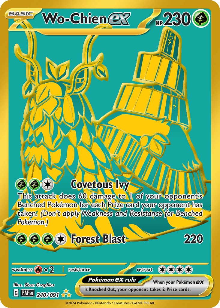 Wo-Chien ex 240 Paldean Fates Pokémon card