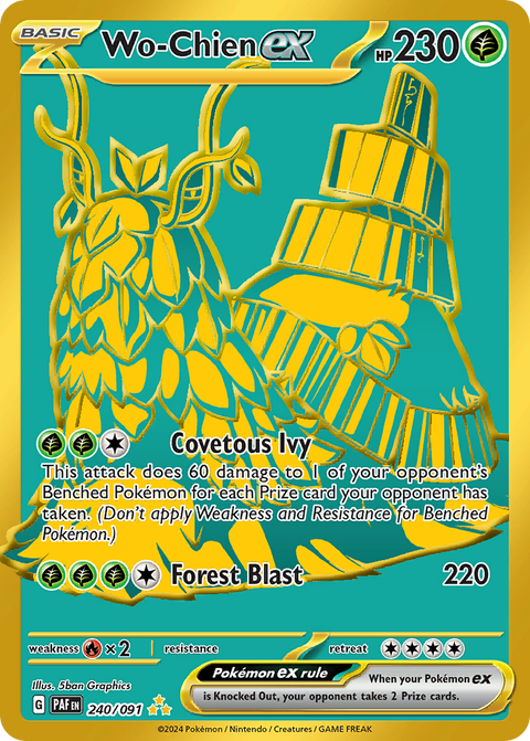 Wo-Chien ex 240 Paldean Fates Pokémon card