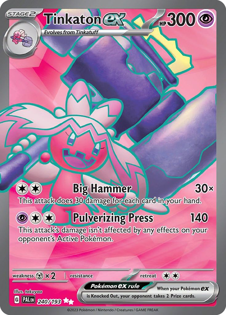 Tinkaton ex 240 Paldea Evolved Pokémon card