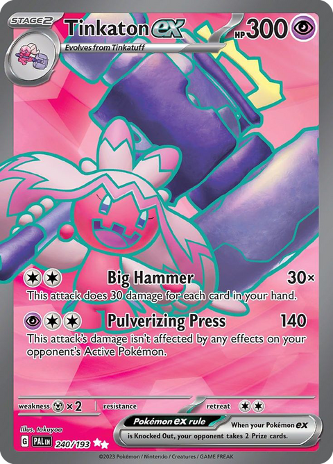 Tinkaton ex 240 Paldea Evolved Pokémon card
