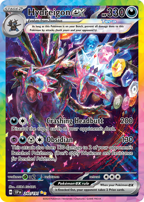 Hydreigon ex 240 Surging Sparks Pokémon card