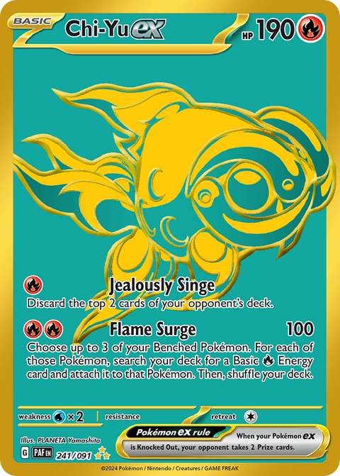 Chi-Yu ex 241 Paldean Fates Pokémon card