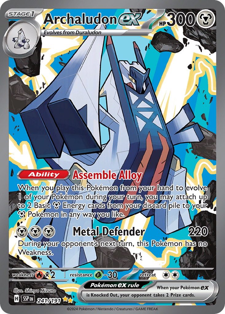 Archaludon ex 241 Surging Sparks Pokémon card