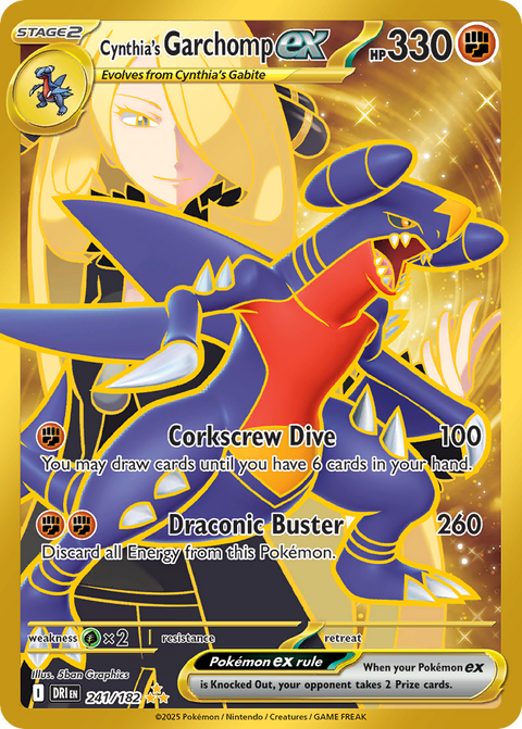 Cynthia's Garchomp ex 241 Destined Rivals Pokémon card