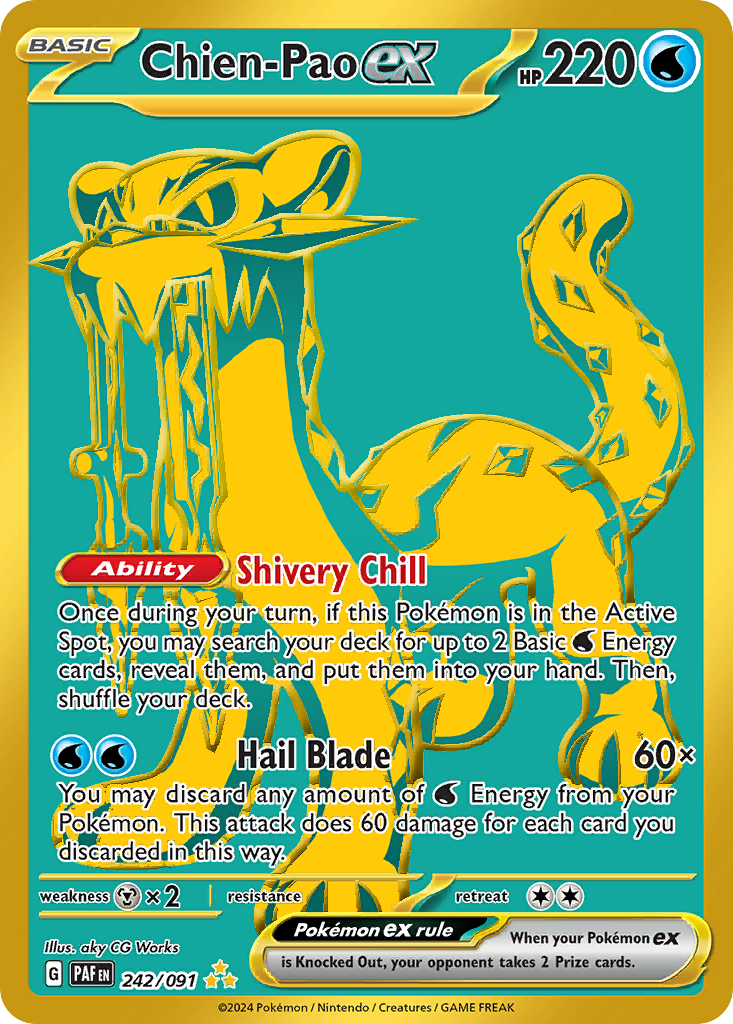 Chien-Pao ex 242 Paldean Fates Pokémon card