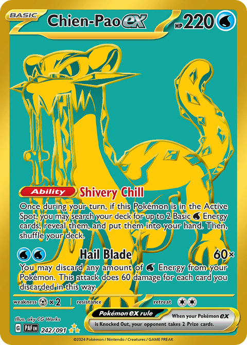 Chien-Pao ex 242 Paldean Fates Pokémon card