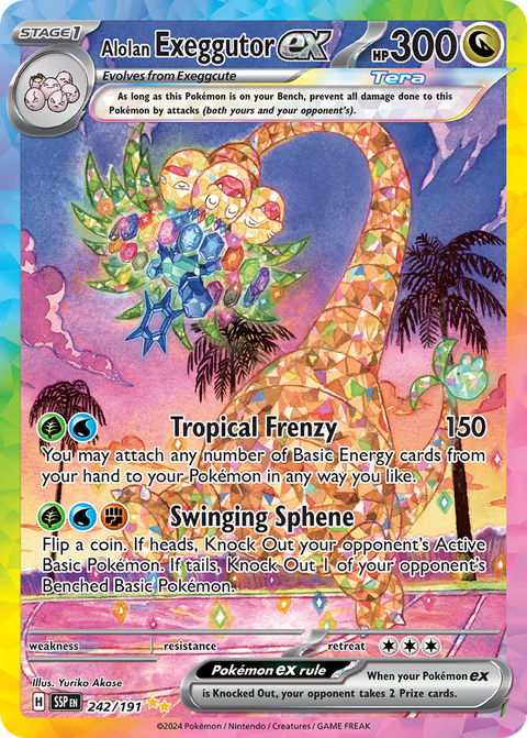 Alolan Exeggutor ex 242 Surging Sparks Pokémon card