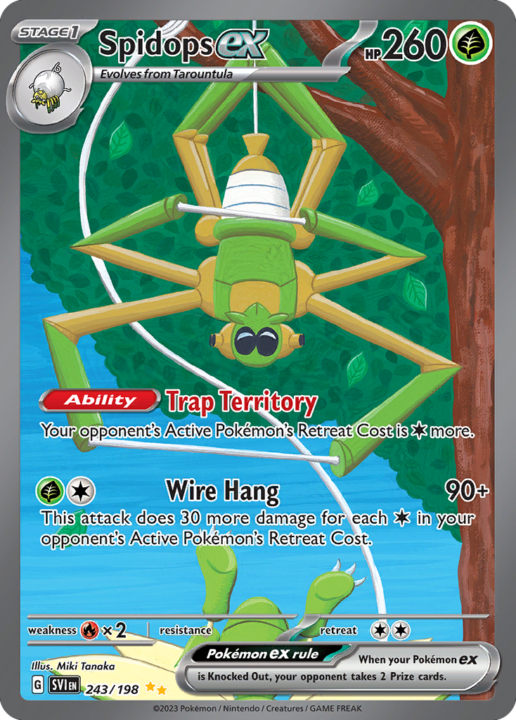 Spidops ex 243 Scarlet & Violet Pokémon card