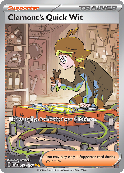 Clemont's Quick Wit 243 Surging Sparks Pokémon card