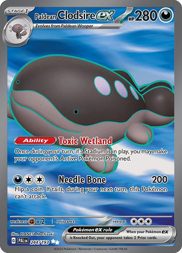 Paldean Clodsire ex 244 Paldea Evolved Pokémon card
