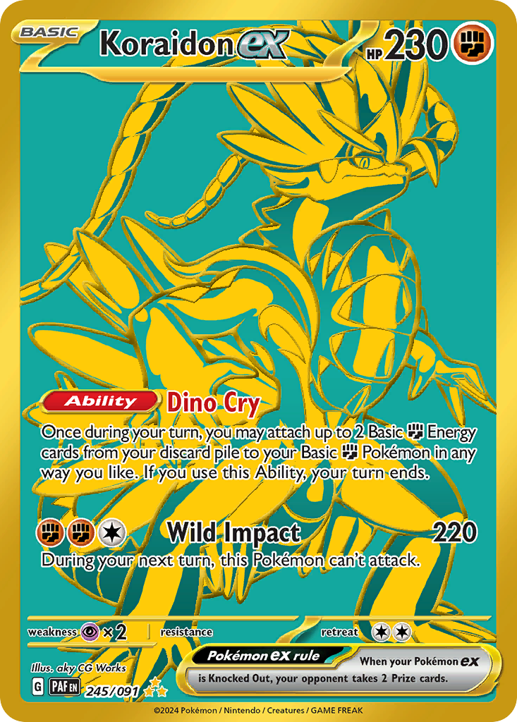 Koraidon ex 245 Paldean Fates Pokémon card