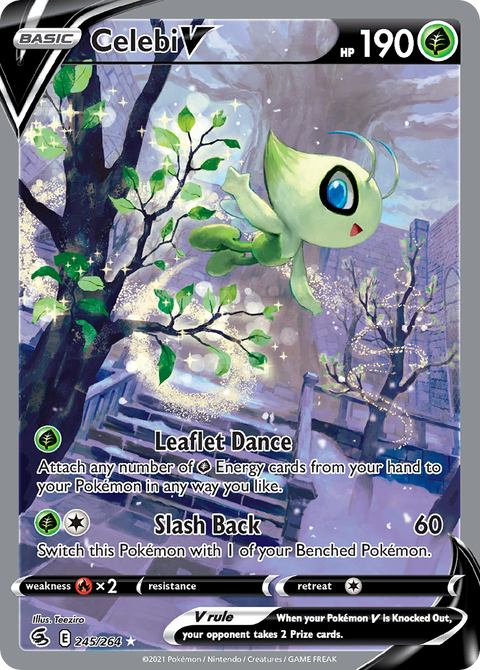Celebi V 245 Fusion Strike Pokémon card