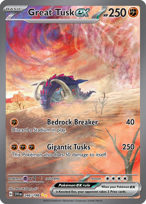 Great Tusk ex 246 Scarlet & Violet Pokémon card