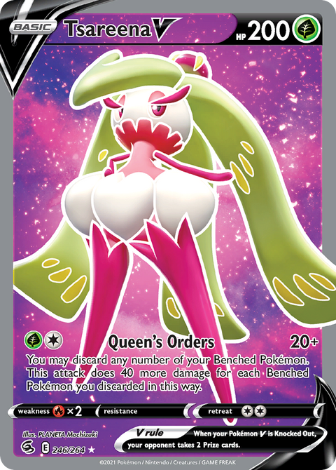 Tsareena V 246 Fusion Strike Pokémon card