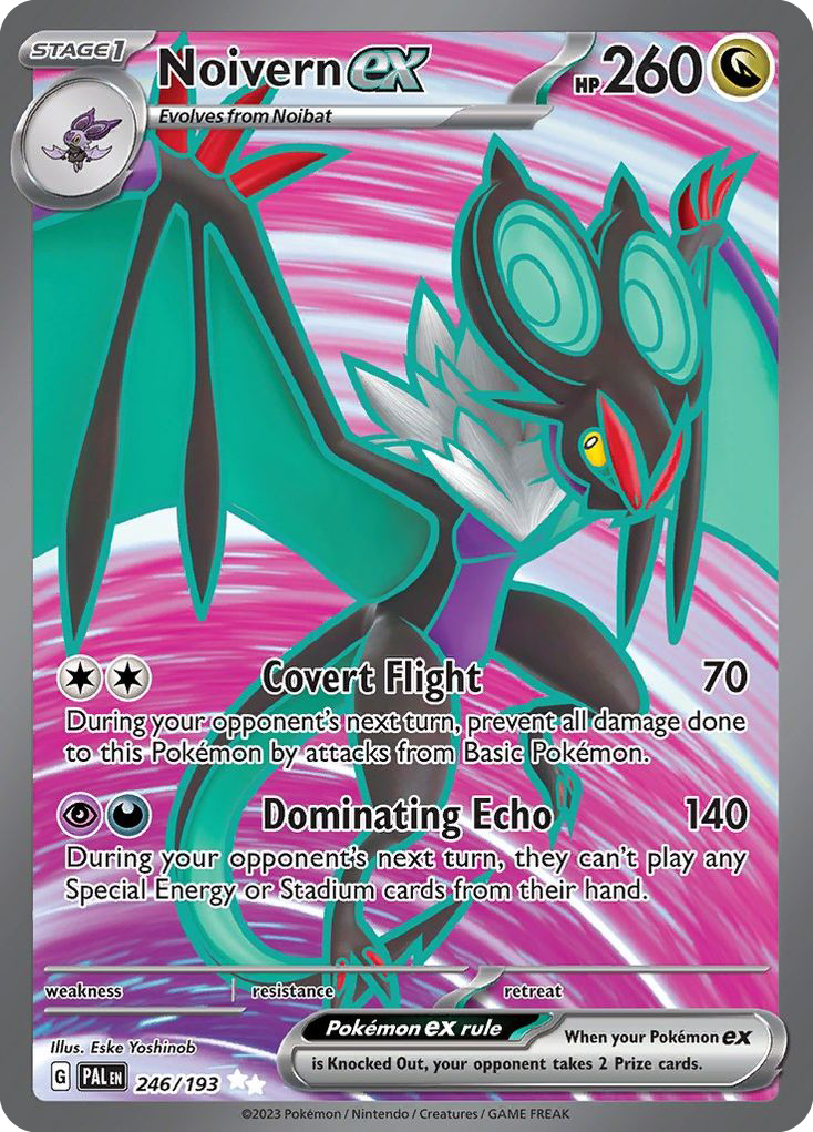 Noivern ex 246 Paldea Evolved Pokémon card